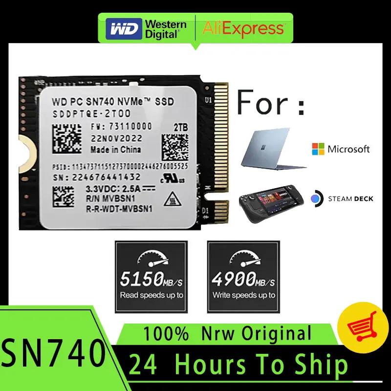   WD SN740, 1TB 2TB M.2 SSD, 2230 NVMe PCIe Gen 4x4 SSD, ũμƮ ǽ  X  ũ ROG 󸮿